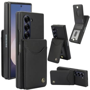 Imagem de Asuwish Capa de telefone para Samsung Galaxy Z Fold 6 5G 2024 carteira com suporte para cartão de crédito capa de couro com bloqueio de RFID acessórios para celular ZFold6 Z6 G Fold6 6Z capas