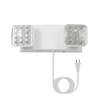 Imagem de GZRUIYANG Luzes De Emergência Led Com Bateria Reserva, Luminárias De Emergência Comerciais Para Empresas, Residências, Falha De Energia, Iluminação De Sinal De Saída De Emergência Com Plugue De 1,0