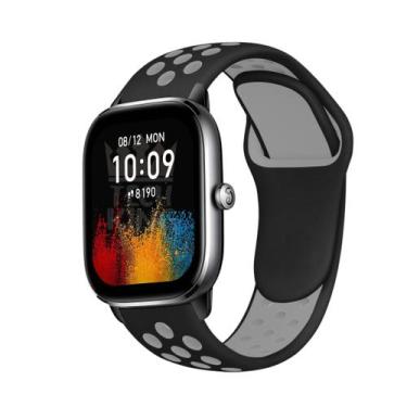 Imagem de Pulseira Furadinha Sport Amazfit Gts 4 Mini + Película 3d - TechKing, 