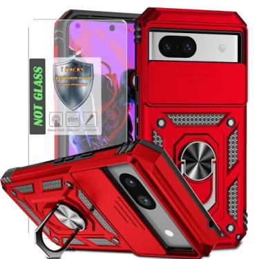 Imagem de AYMECL Capa para Google Pixel 8A com capa para lente da câmera, protetor de tela HD, proteção contra quedas de nível militar, suporte de anel magnético, capa protetora para celular para Google Pixel