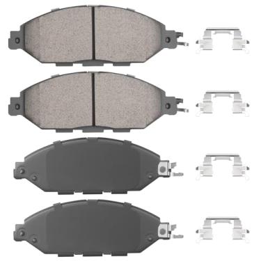 Imagem de ILONPA Conjunto de pastilhas de freio a disco de cerâmica frontal para INFINITI JX35 2013, QX60 2014-2019, para Nissan Murano 2015-2020, Pathfinder 2013-2019 4 peças
