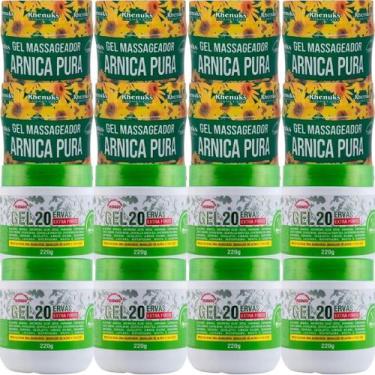 Imagem de Revenda 8 Gel Arnica Pura 200G + 8 Gel 20 Ervas Extra Forte - Rhenuks