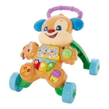 Imagem de Andador Com Atividades Do Cachorrinho Fisher Price Frc78, Bege e Azul,