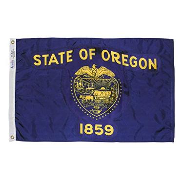 Imagem de Annin Flagmakers Bandeira do estado de Oregon dos EUA feita para especificações de design oficiais do estado, (modelo 144460)