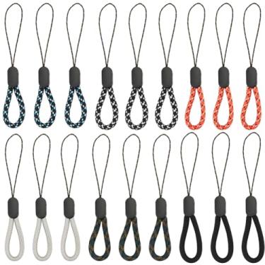 Imagem de GORGECRAFT 30 peças, 6 cores, chaveiro de telefone com alça de nylon, tiras de pulso coloridas e portáteis, cordão curto para celular, minicâmera, pen drives, chave, cartão de identificação, zíper