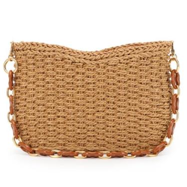 Imagem de Bolsa de palha, bolsa de tecido GOKTOW, bolsa de ráfia para praia