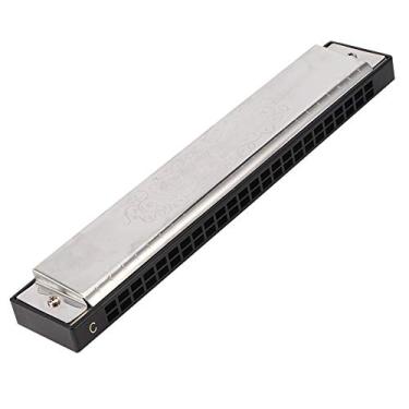 Imagem de Harmonica de 24 Buracos, Aço Inoxidável C Chave 24 Buracos Profissão de Gaita Com Instrumento Musical de Casos para Professores de Estudantes de Música Iniciantes