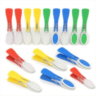 Imagem de Kit 36 Prendedor De Roupa Emborrachado Reforçado Pregador Varal Grampo Lavanderia Linha Premium M5 Armarinhos (Kit com 36)