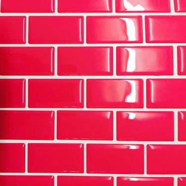 Imagem de Pastilha Adesiva Resinada, Tijolinho Magenta, 4 unidades, Cromo Sign