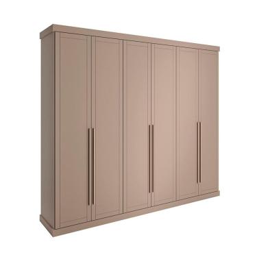 Imagem de Guarda-Roupa Casal Capri 6 Portas 6 Gavetas Freijó e Titânio