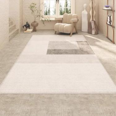 Imagem de Tapete de flanela moderno, simples e luxuoso para sala de estar, sofá, mesa de centro, quarto, decoração para casa (80 x 160 cm (2,6 x 5,3 pés/FLR 6))