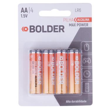 Imagem de Pilha Alcalina AA com 4 Bolder