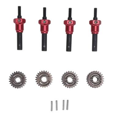 Imagem de 4pcs RC Portal Stub Eixo Profissional de aço reforçado RC Drive de acionamento de carro com combinador para 1/10 acessórios de carro RC com 8258 equipamentos