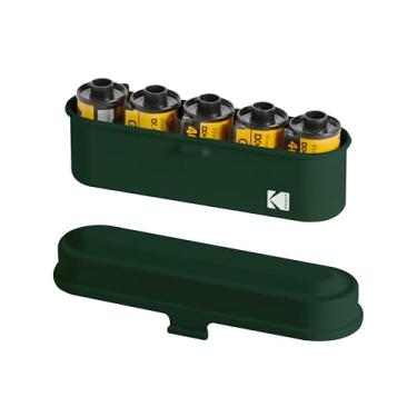 Imagem de KODAK Capa de filme - para 5 rolos de filmes de 35 mm - Caixa de aço compacta e retrô para classificar e proteger rolos de filme (oliva) (o filme não está incluído)