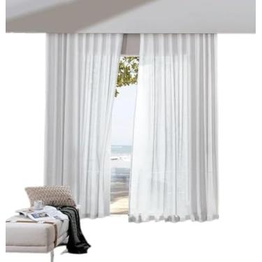 Imagem de Cortina de Linho Translúcida Clássica 10m (Largura) x 2,80m Altura (Branca)