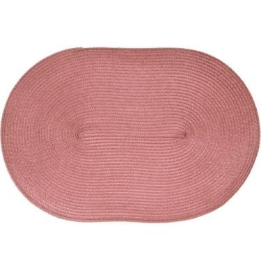 Imagem de Kit 10 Americano Requinte Liso Para Mesa Oval 30x45cm Rosê - TESSI
