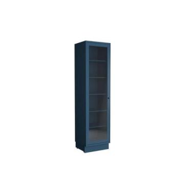 Imagem de Cristaleira de Cozinha Évora PH 3126 c/ 1 Porta c/ Vidro 60cm Azul - H