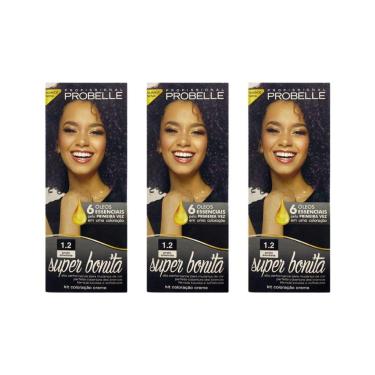 Imagem de Coloraçao Probelle Super Bonita 1.2 Preto Ametista-Kit C/3Un