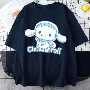 Imagem de Camiseta Fofa Cinnamoroll Unissex - sneko, Azul, XG