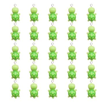 Imagem de 30 peças mini chaveiro tartaruga em massa lembrancinhas de festa pequenas tartarugas figuras de resina pingente multicolorido tartaruga marinha estatueta pingentes para fazer você mesmo feito à mão