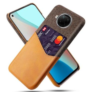 Imagem de Capa para Xiaomi Redmi Note 9 PRO 5G,Tela e tampa de couro PU,Antideslizante,360°cobertura completa à prova de choque com 1 slot de cartão atrás,Prevenção de queda-Brown