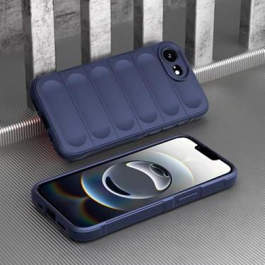 Imagem de para iPhone 16e 16 15 14 13 12 11 Pro Max Plus 4G 5G 2025 Antiderrapante Soft Silicone Phone Case Shell Cover, Azul marinho, iPhone 11