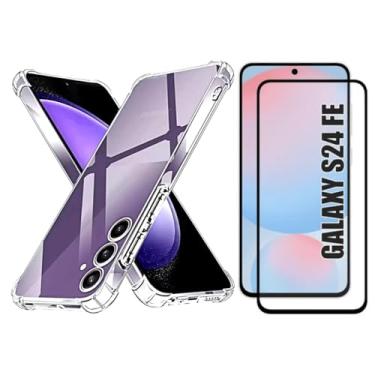 Imagem de [GL CASES] Kit Capinha Case Capa Silicone Transparente Anti Impacto + Película De Vidro 3D Para Samsung Galaxy S24 FE