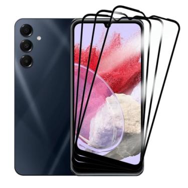 Imagem de Película de Vidro 3D Compatível Samsung Galaxy M34 6.5 Polegadas, Kit com 3 Unidades, Proteção Total da Tela