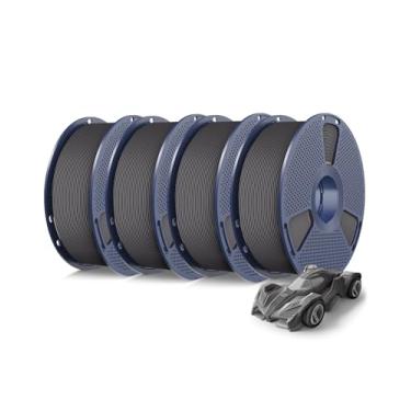 Imagem de SUNLU Filamento PETG de alta velocidade 1,75 mm pacote de 4 kg, filamento de impressora 3D 4 kg, 1 kg por carretel, pacote com 4, 4 cores, cinza PETG *4 unidades