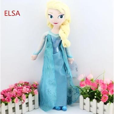 Imagem de Boneca de Pelúcia Frozen Elsa ou Anna 40 cm Super Macio  Disney - OMG!
