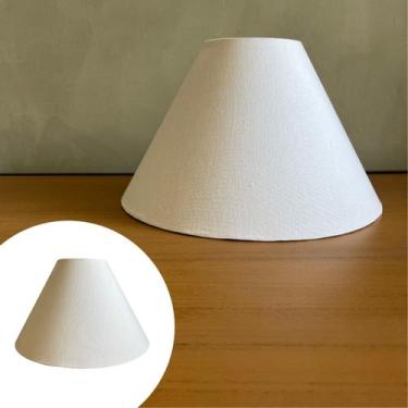 Imagem de Cúpula Para Abajur 20x10x30cm Tecido Algodão Soquete Nacional cor Bran