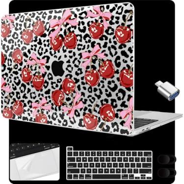 Imagem de MEEgoodo Capa para MacBook Pro de 13 polegadas 2022 2021 2020 A2338 M2/M1 A2251 A2289 com Touch ID, capas rígidas transparentes para laptop com capa para webcam, filme trackpad e adaptador tipo C