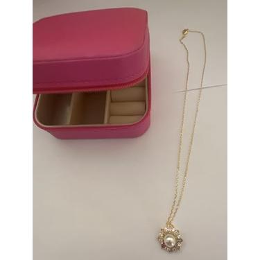 Imagem de Kit semi joia colar e brinco mais caixinha