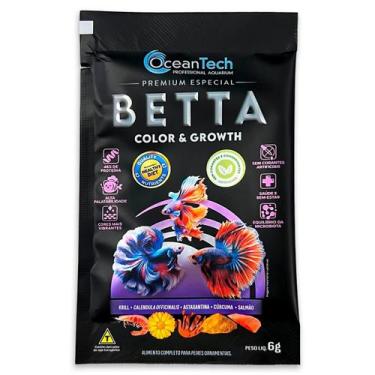 Imagem de Ração Betta Color E Growth 6g Ocean Tech para Peixes Sachê