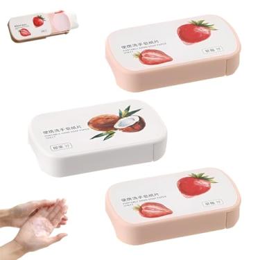 Imagem de AGLOO Folhas de sabão para viagens, sabonete de papel portátil para acampamento interno ao ar livre, caminhadas, lençóis descartáveis para lavagem das mãos com estojo deslizante (150 folhas)