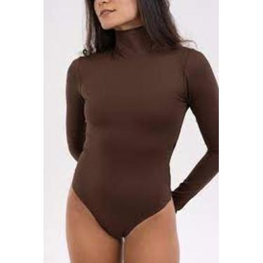 Imagem de Body Feminino manga longa gola alta Cacharrel Segunda Pele Suplex Prem