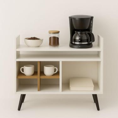 Imagem de Aparador Zeus Moderno Off White com Estilo Minimalista e Nichos Amplos