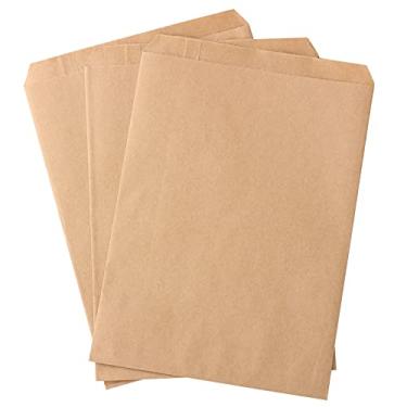 Imagem de Z ZICOME 100 Pcs 6"x9" Flat Plain Brown Paper Bags for Gift Card, Jewelry Merchandise, Candy Cookies, Doughnut, Party Favor, Sandwich