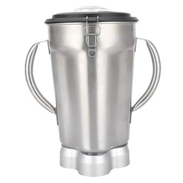 Imagem de YOUTHINK 4L Juicer Container para CAC72 Blender, Aço Inoxidável 2 Handle Substituição Jarro Com Assembly (7.5in Boca, 10.8in Profundidade)