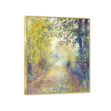 Imagem de Pierre Auguste Renoir Impressões de arte em tela In the Woods Poster paisagem tela arte de parede pintura impressionista francesa para quarto escritório sala de aula 90 x 70 cm (36 x 28 pol