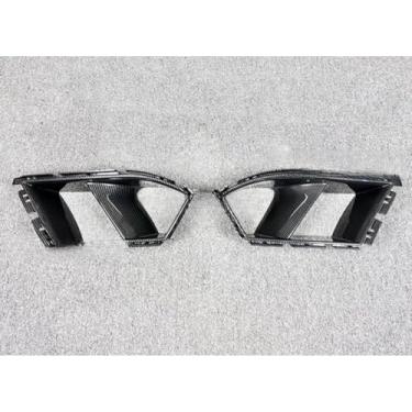 Imagem de Capa de moldura de farol de neblina para carro, decoração de moldura compatível com kit de carroceria M3 M4 G80 G82 (fibra de carbono)