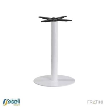 Imagem de Base Mesa Pisa para tampo até 70cm nas cores Branco Preto e Inox - Fra