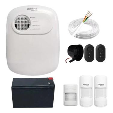 Imagem de Kit Alarme Híbrido Intelbras 3 Sensores Infra PET Com e Sem Fio e Bate