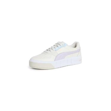 Imagem de PUMA Tênis feminino de couro Cali Court, branco marshmallow, tamanho 39 médio
