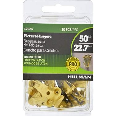 Imagem de Cabide para pendurar Hillman 42085 Classic Picture Hanger (22,7 kg) 20 unidades, ouro, 20 peças