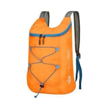 Imagem de Mochila Dobrável Impermeável e Leve para Camping e Viagens, Laranja