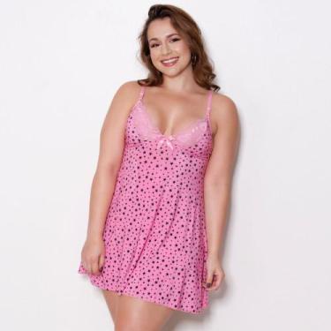 Imagem de Camisola Brígida Plus Size Estampada - LKL Confecções