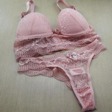 Imagem de Conjunto de lingerie com bojo rendado sensual - Conjunto Maya - brand