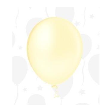 Imagem de BALÃO LISO REDONDO - PIC PIC Nº 08 - MARFIM - Pacote com 50 unidades