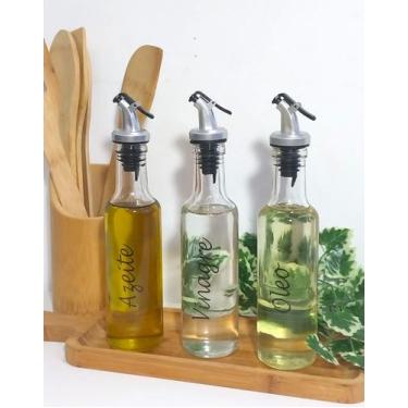 Imagem de Galheteiro 250ml, Azeite, Vinagre e Óleo com bico dosador plástico - A
